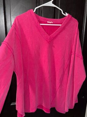 JODIFL V-Neck Long Sleeve Sweatshirt